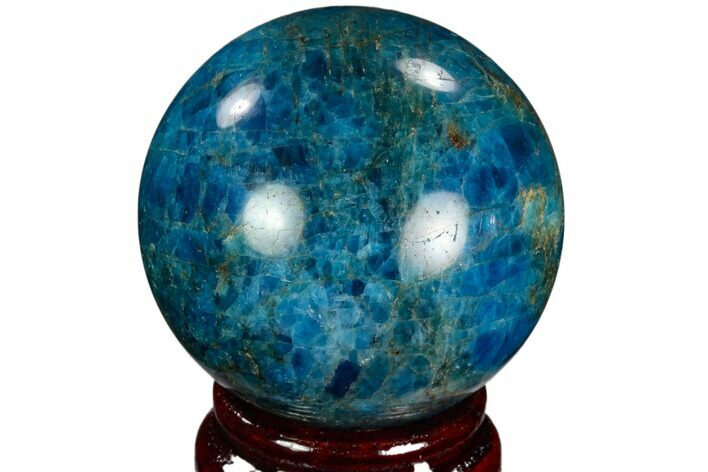 Bright Blue Apatite Sphere - Madagascar #121839